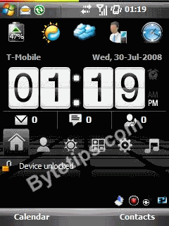 And I installed trial Ver of SpB Mobile shell With Diamond style :