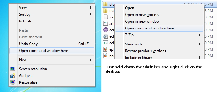 Open in command prompt context menu