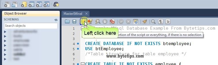 How to execute MySQL Script